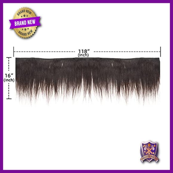 Virgin Human Hair Extensions 16 Inch Straight Weave Shed Free